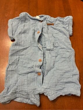 SHEIN Light Blue Baby Romper